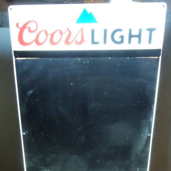 Coors Other Authentic Coors Light Illuminated Dry Erase Board